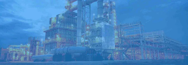 Process plant at dusk